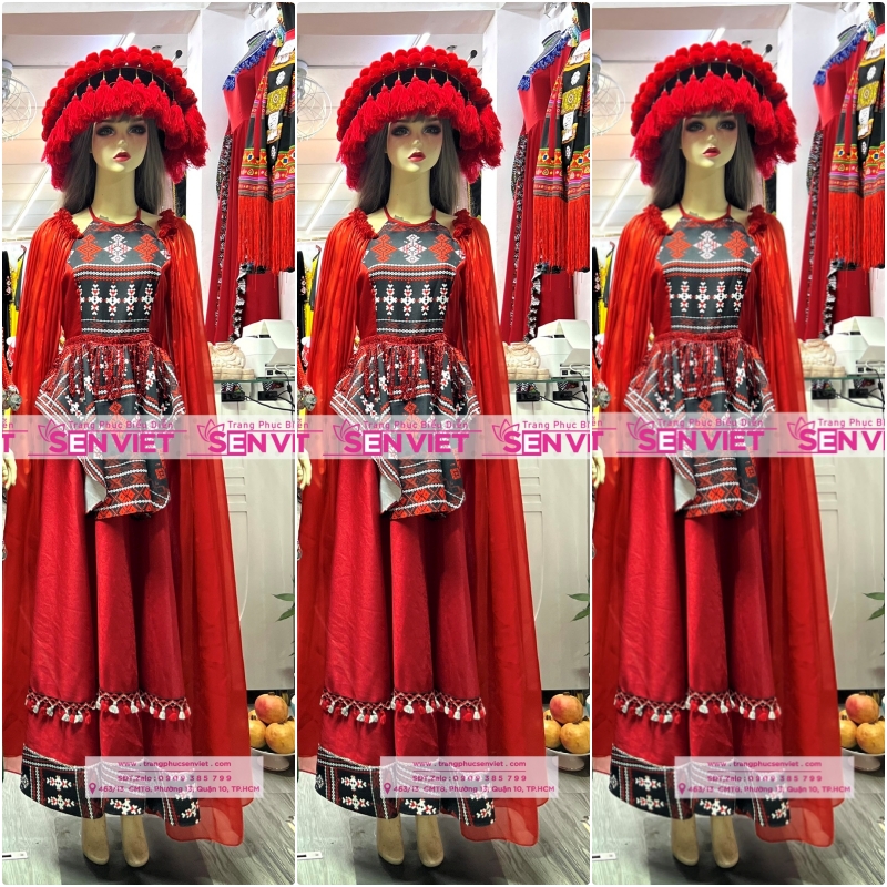 Hmong Dài Thiết Kế Đỏ